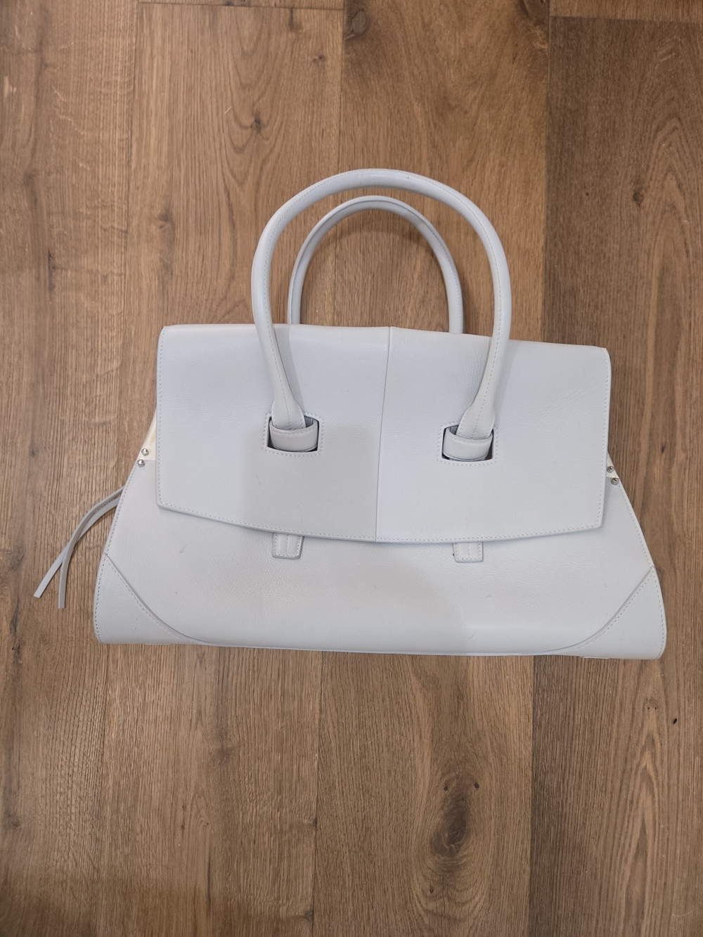 Narciso Rodriguez White Leather Top-Handle Tote